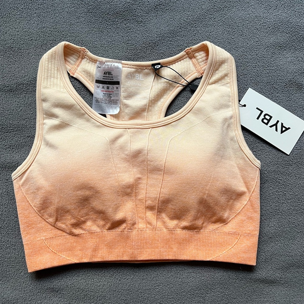 Aybl Orange Gradient Sports Bra NWT